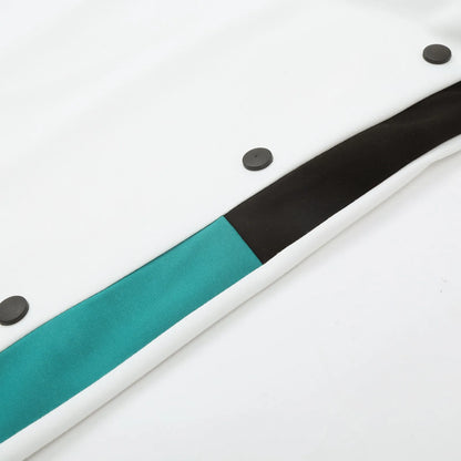 Men Fashion Color Block Casual Pants Comfortable Side Button Down Elastic Waist Drawstring Pocket Street Trendy Casual Bottoms