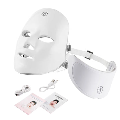 LED Face and Neck Beauty Machine – 7-Color Facial Mask