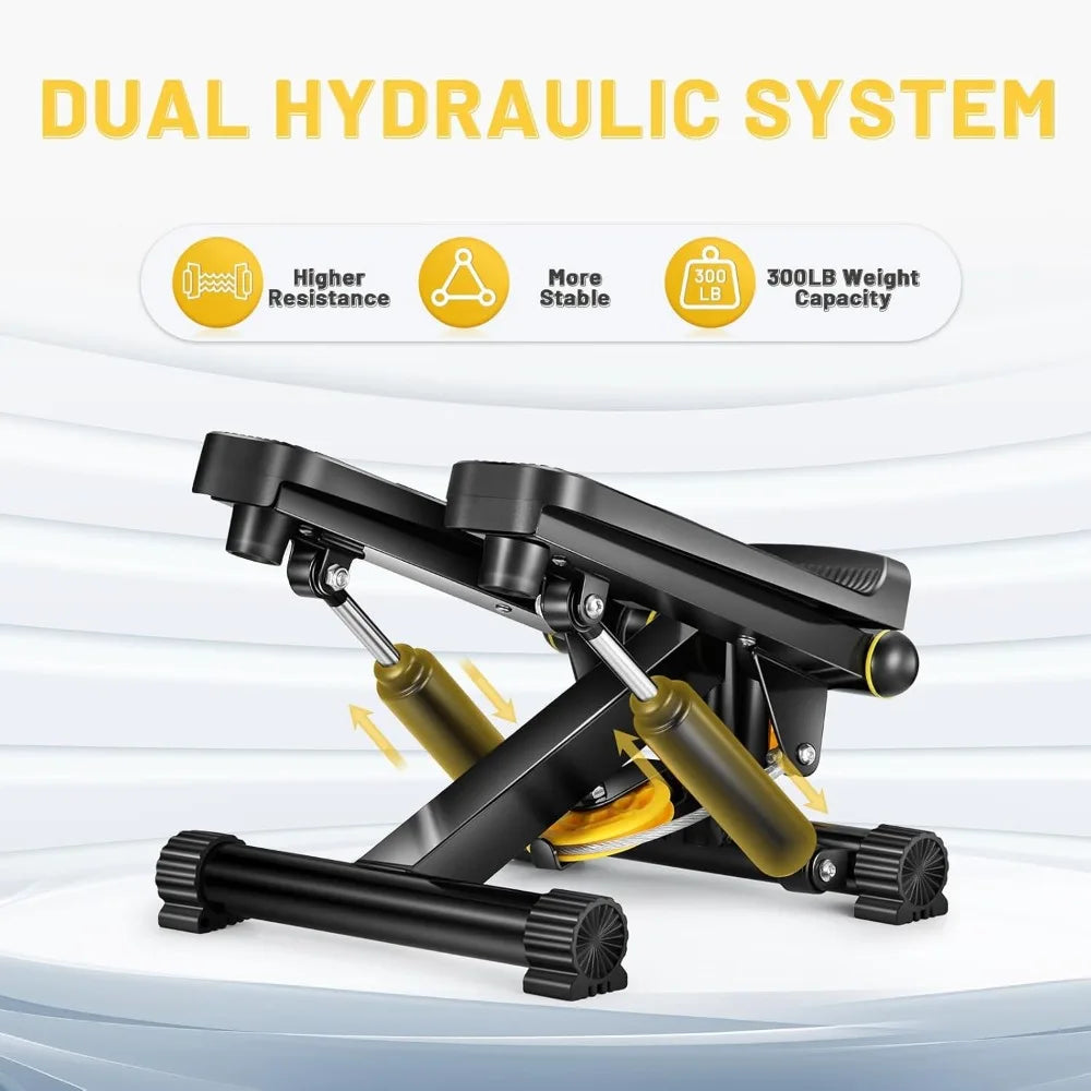 Mini Stair Stepper with Resistance Bands – Home Fitness Equipment