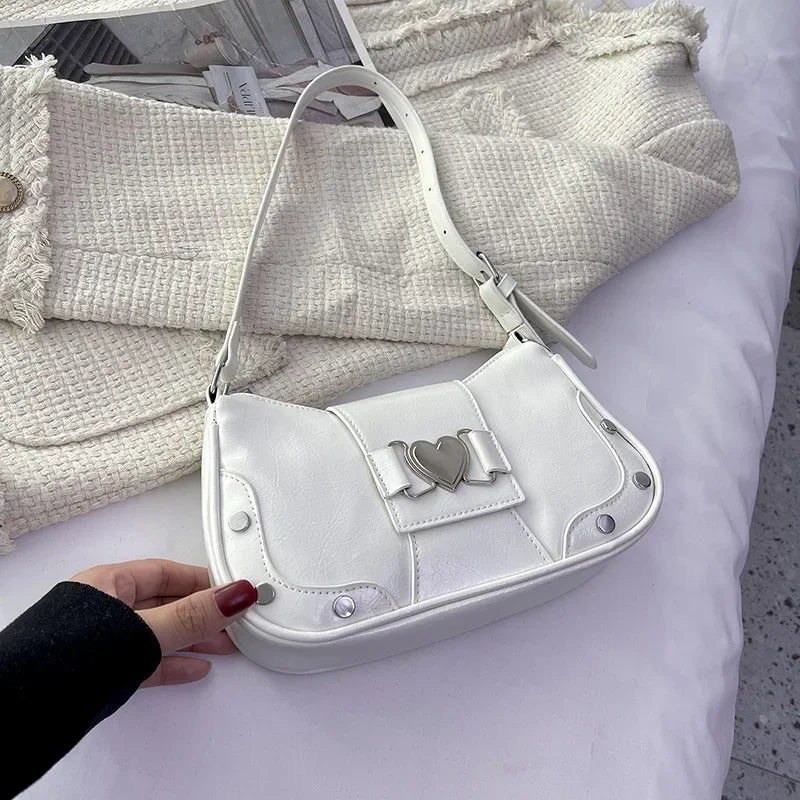 2025Trendy Bow Shoulder Bag Handbag Casual Underarm Bag Daily Commuting Bags PU Leather Lady Banquet Bag Business Women's Bags