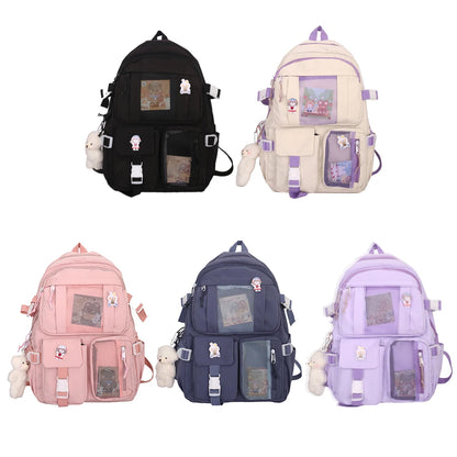 School Backpack Lightweight Rucksack Travel Daypack College Bookbag Large Capacity Student Bookbag with Multi Pockets for Gift