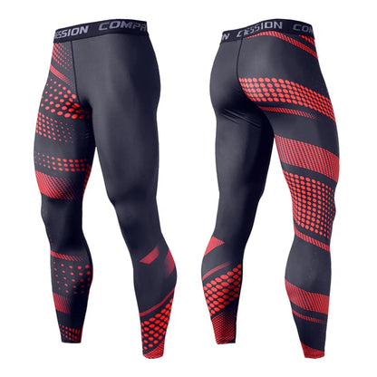 Men’s Compression Running Leggings Quick Dry Gym Fitness Training Sports Tights Pants