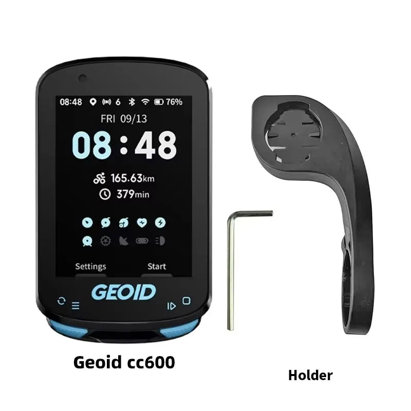 GEOID CC600 Smart Bike Computer – Color Screen GPS with WiFi & ANT+