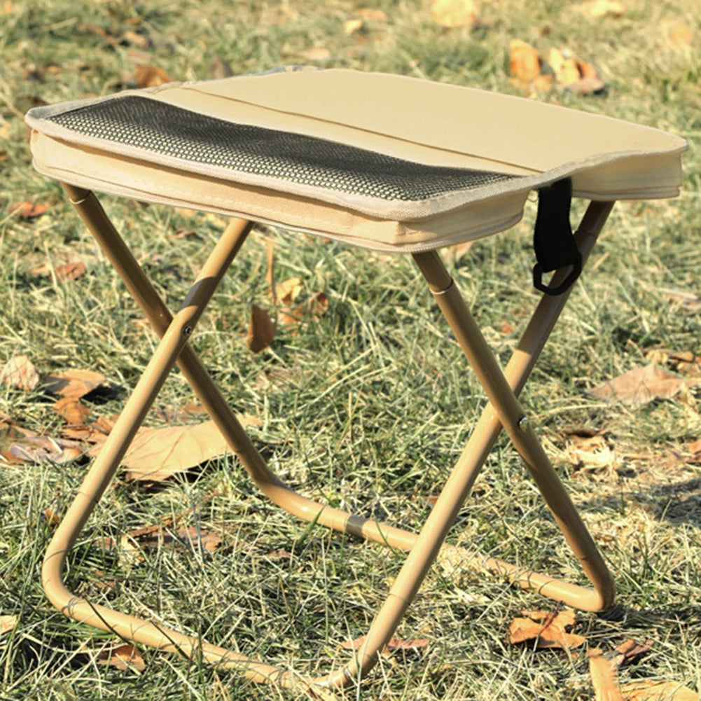 Foldable Backpack Stool | Portable Outdoor Folding Chair with Carry Bag