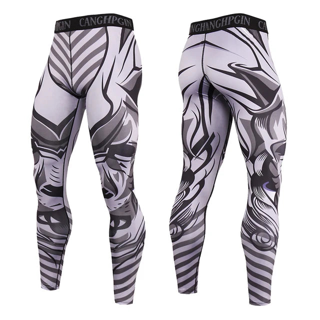 Men’s Compression Running Leggings Quick Dry Gym Fitness Training Sports Tights Pants