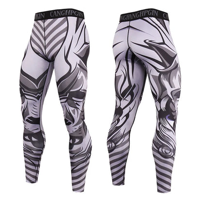 Men’s Compression Running Leggings Quick Dry Gym Fitness Training Sports Tights Pants