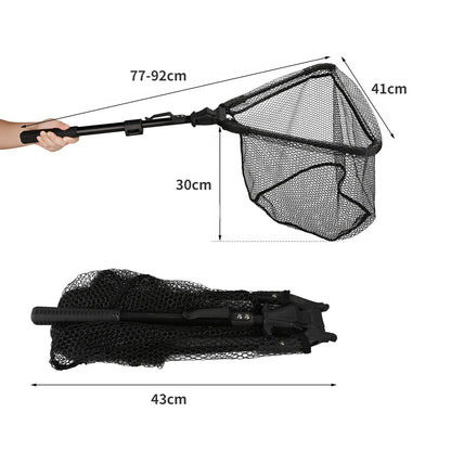 Telescopic Foldable Fishing Net – Aluminum Alloy Hand Net for Fly, Carp & Sea Fishing