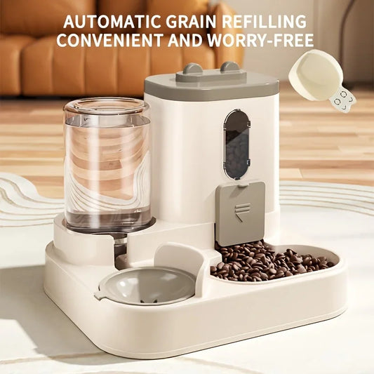 2-in-1 Automatic Cat Food & Water Dispenser
