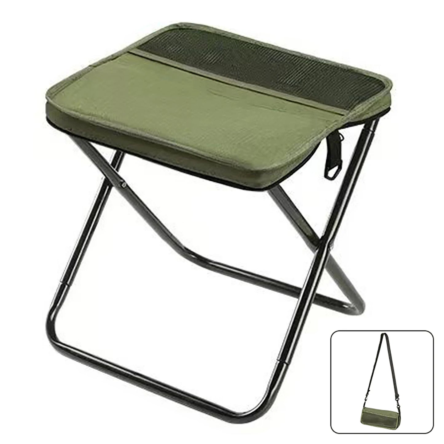 Foldable Backpack Stool | Portable Outdoor Folding Chair with Carry Bag