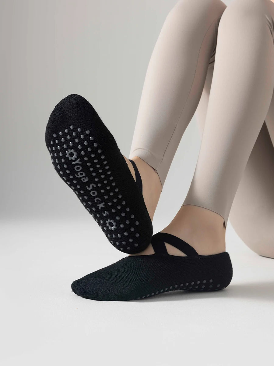 Women’s Anti-Slip Yoga & Pilates Socks – Knee-High Comfort and Stability