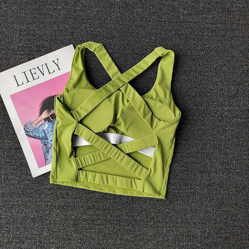 Women’s Push-Up Sports Bra – Breathable Fitness & Yoga Top, Running Vest Bralette (Model W1253)