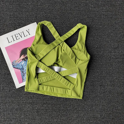 Women’s Push-Up Sports Bra – Breathable Fitness & Yoga Top, Running Vest Bralette (Model W1253)