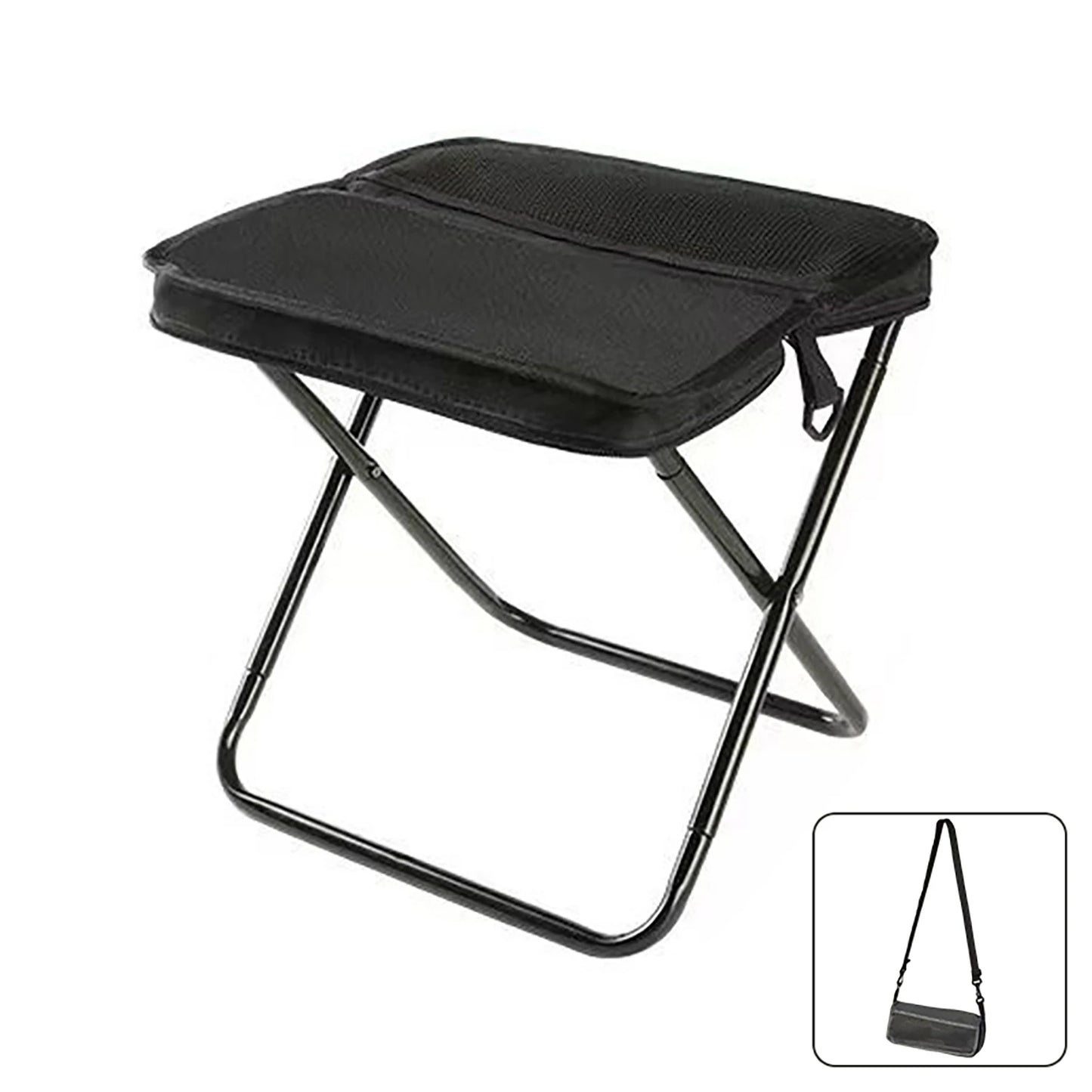 Foldable Backpack Stool | Portable Outdoor Folding Chair with Carry Bag