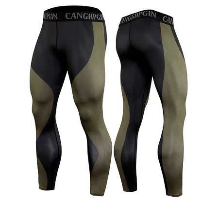 Men’s Compression Running Leggings Quick Dry Gym Fitness Training Sports Tights Pants