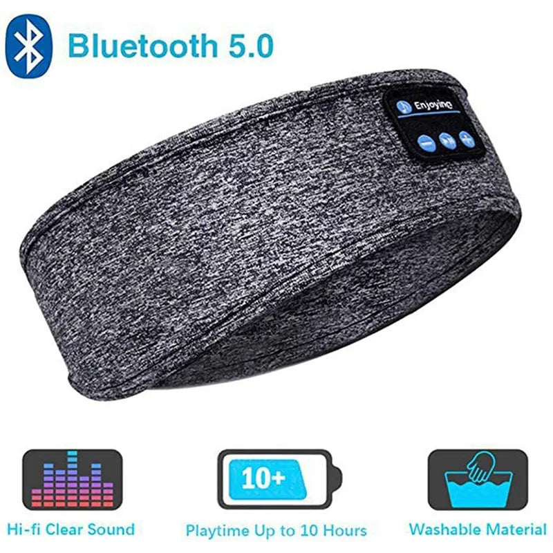 XMSJ Bluetooth 5.0 Wireless Headband Earphones – Active Noise-Cancellation, Sports & Sleep Friendly