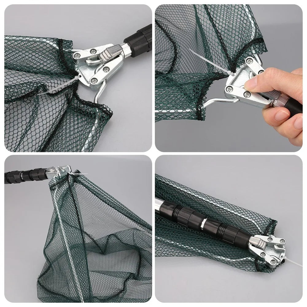 Telescopic Foldable Fishing Net – Aluminum Alloy Hand Net for Fly, Carp & Sea Fishing