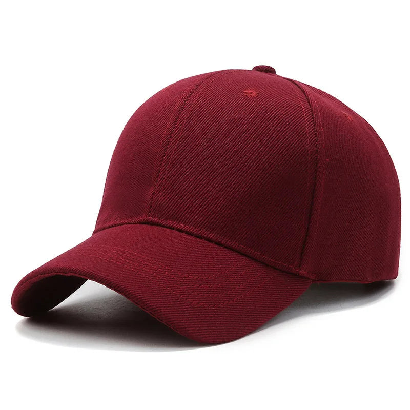 Unisex Plain Baseball Cap Adjustable Snapback Hat Casual Streetwear Dad Cap for Men & Women