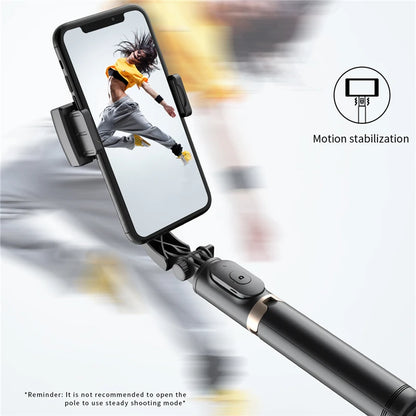 FGCLSY 2024 New Gimbal Stabilizer Selfie Stick Wireless Foldable Tripod with Bluetooth Shutter Monopod for IOS Android