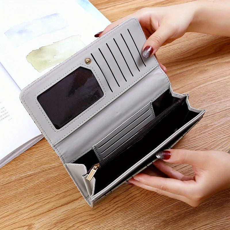 Long large capacity card bag wallet Integrated mobile phone large money storage card holder Women's men's travel wallet