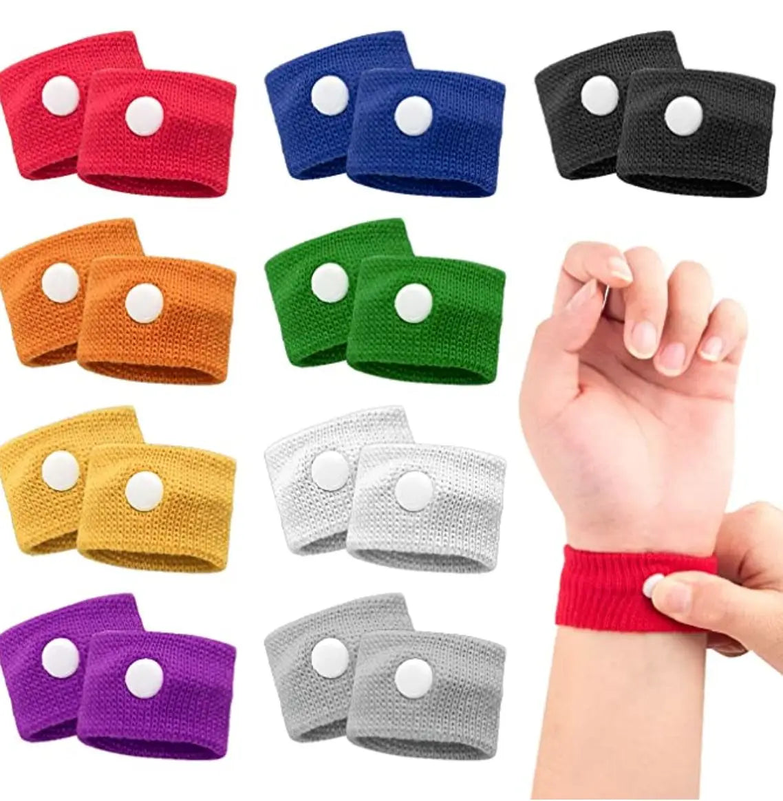 2PCS Motion Sickness Relief Wristbands – Natural Nausea Support