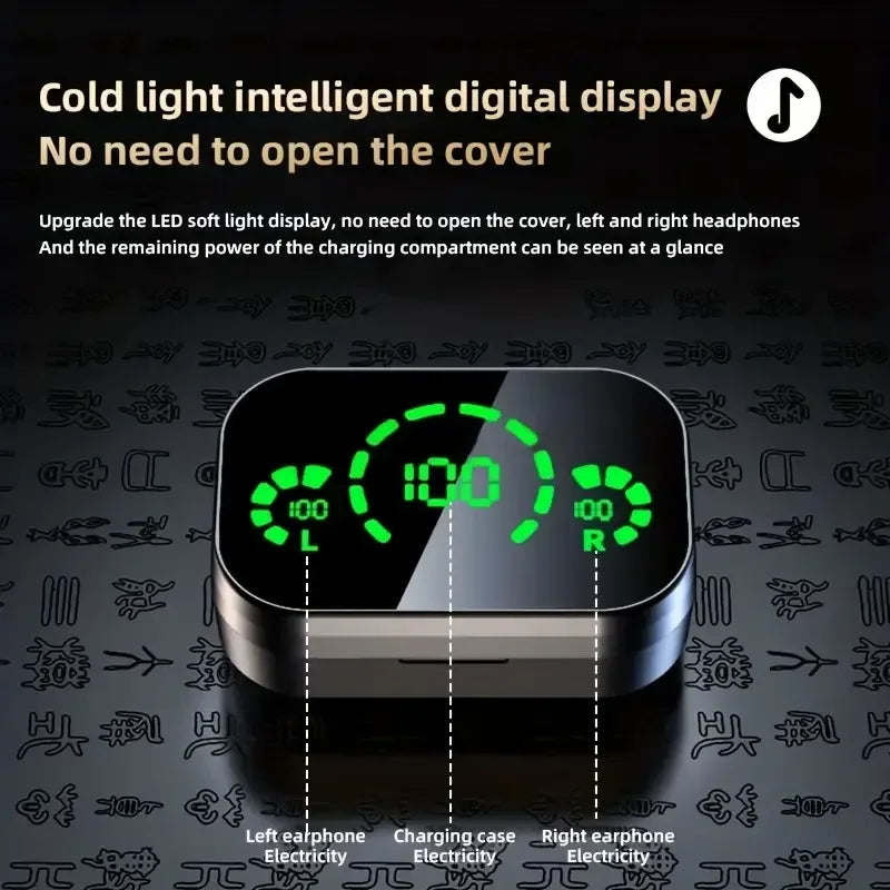 GREATWALL Wireless Headphones TWS Earphones Touch Control Noise Reduction Stereo Headsets Earbuds With Microphone