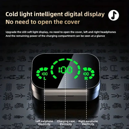 GREATWALL Wireless Headphones TWS Earphones Touch Control Noise Reduction Stereo Headsets Earbuds With Microphone