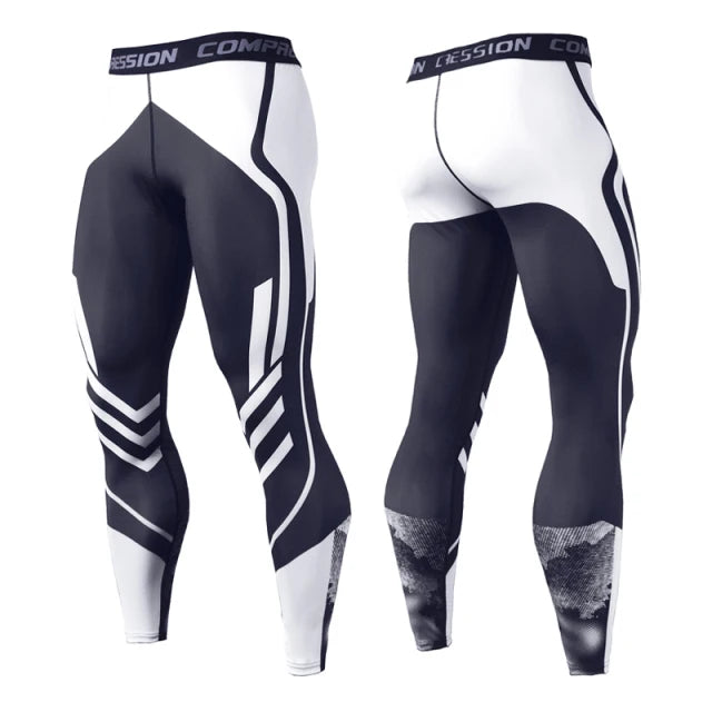Men’s Compression Running Leggings Quick Dry Gym Fitness Training Sports Tights Pants