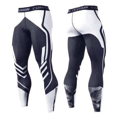 Men’s Compression Running Leggings Quick Dry Gym Fitness Training Sports Tights Pants