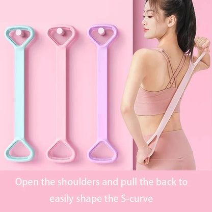 Stretch Strap Yoga 8-Figure Tensioner – Elastic Silicone Resistance Band for Shoulder, Back, and Full-Body Stretching
