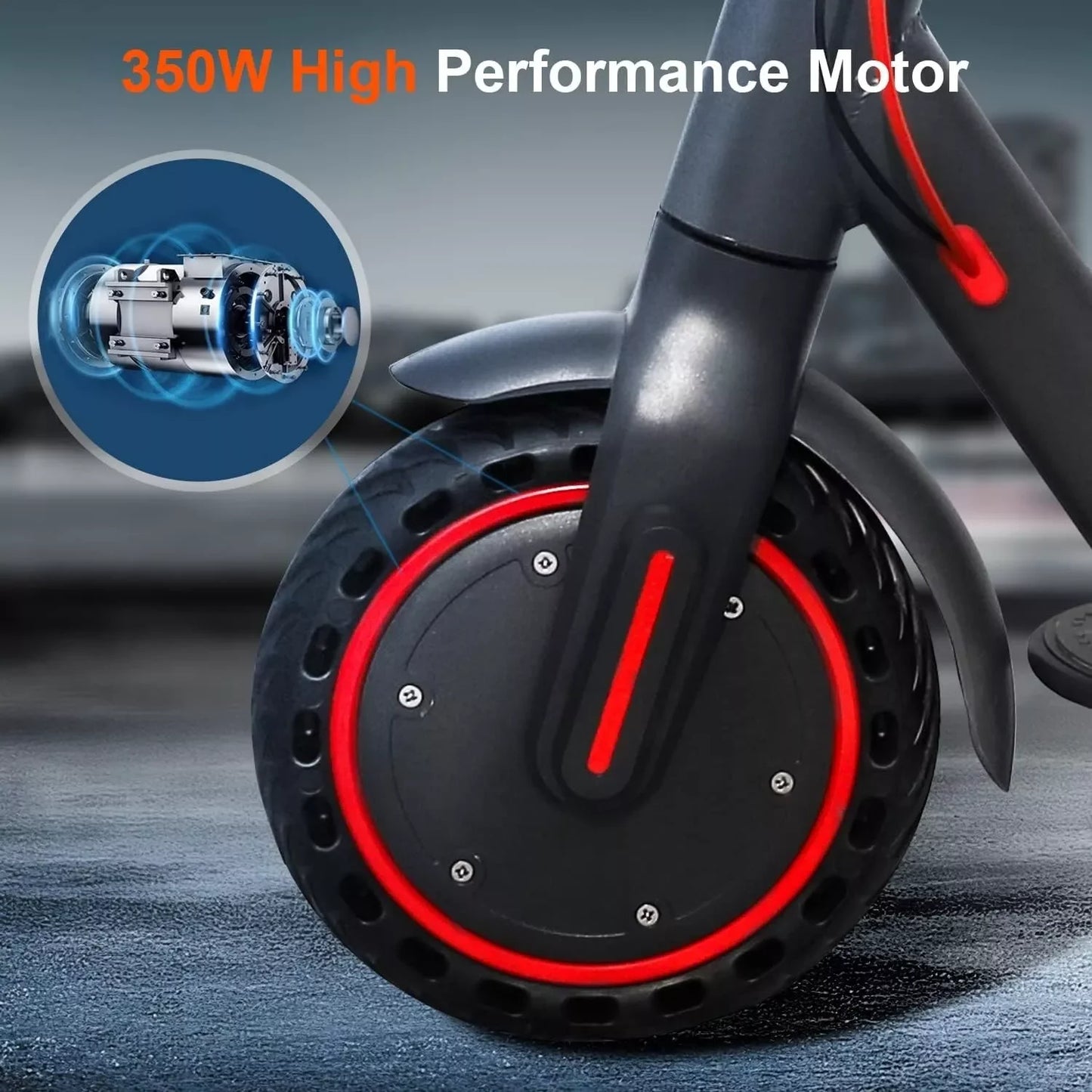 LP60 Electric Scooter – 350W, 8.5-inch Honeycomb Tires, Foldable, Smart APP Control, Dual Braking System, 40–60 km Range