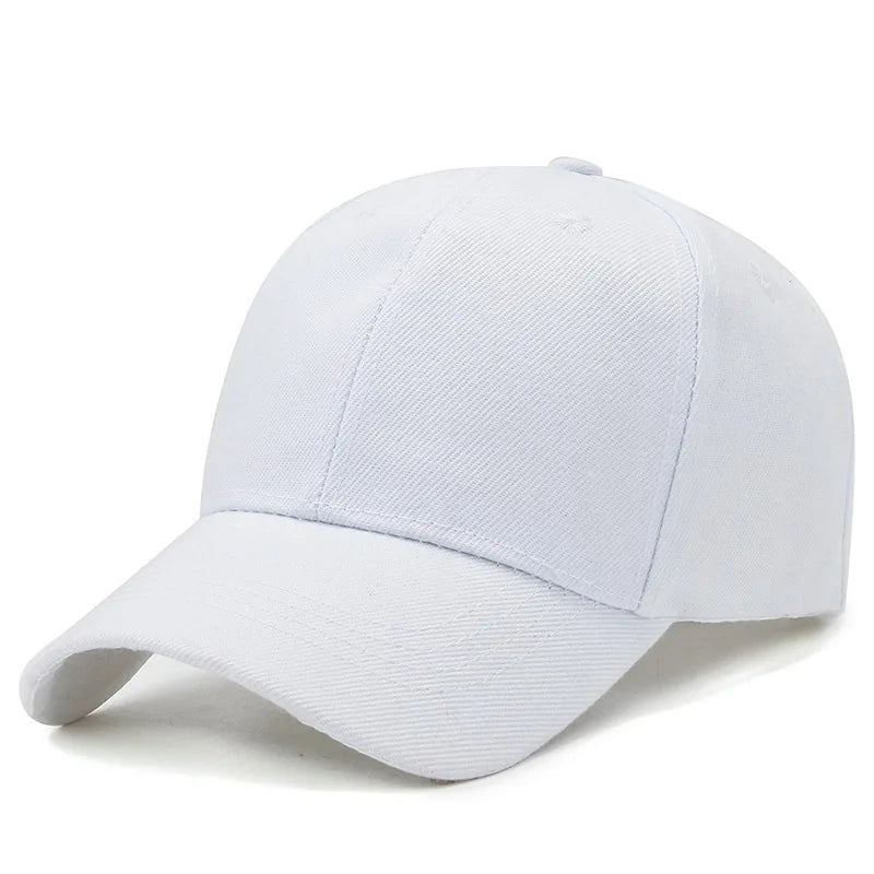 Unisex Plain Baseball Cap Adjustable Snapback Hat Casual Streetwear Dad Cap for Men & Women