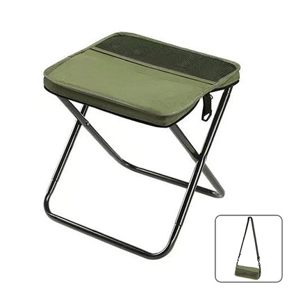 Foldable Backpack Stool | Portable Outdoor Folding Chair with Carry Bag