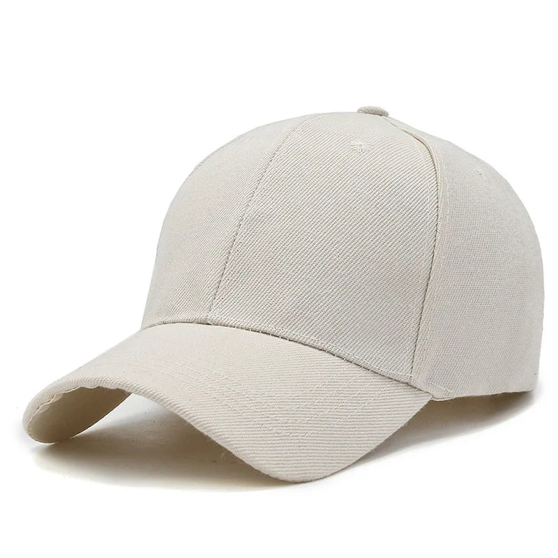 Unisex Plain Baseball Cap Adjustable Snapback Hat Casual Streetwear Dad Cap for Men & Women