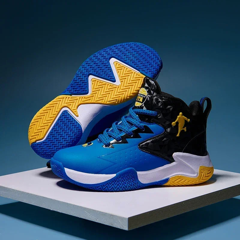 Kids Basketball Shoes Boys Girls Breathable Non-Slip High Top Training Sneakers Indoor Outdoor Sports Shoes