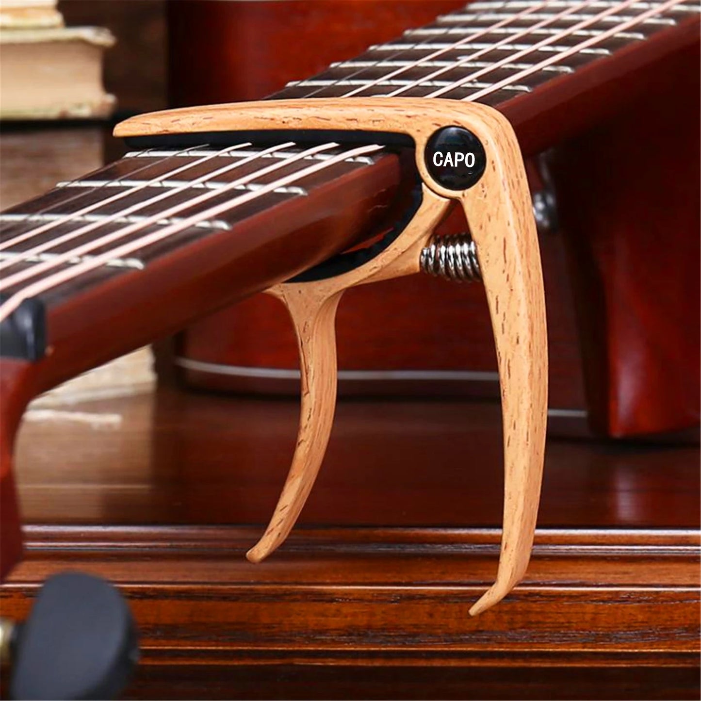 Zinc Alloy Guitar, Ukulele & Mandolin Capo – Quick-Change Clamp with Silicone Padding