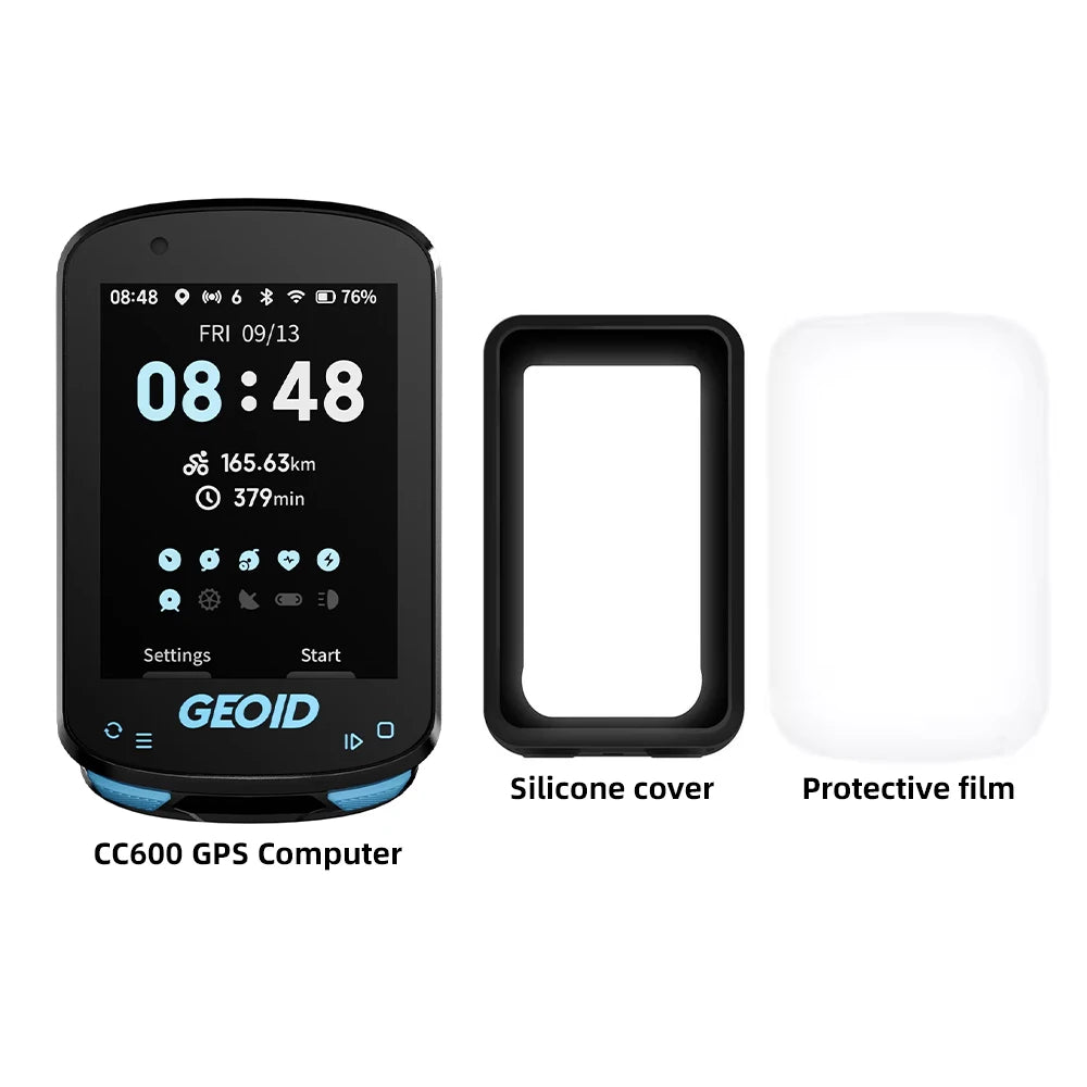 GEOID CC600 Smart Bike Computer – Color Screen GPS with WiFi & ANT+