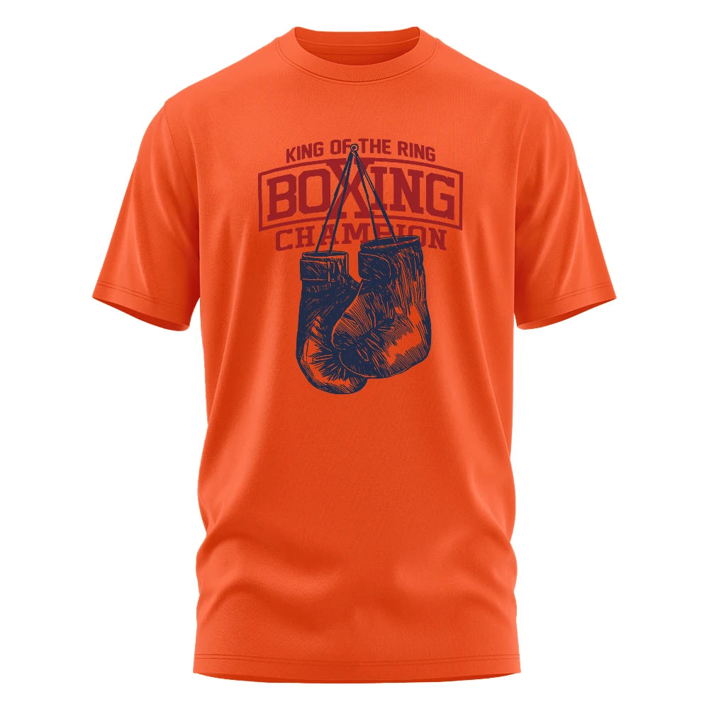 BOLF King of The Ring Boxing Champion Printed T-Shirt – Men’s Casual Unisex Tee