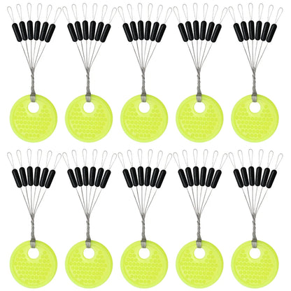 60pcs Rubber Space Beans – Carp Fishing Line Stoppers