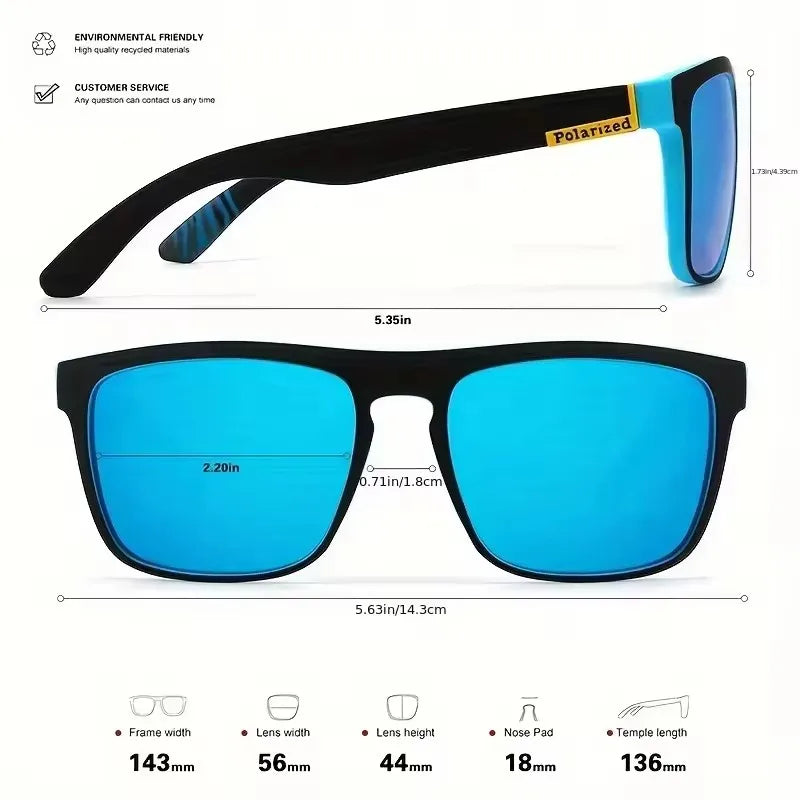 Fashion Vintage Square Polarized Sunglasses – Men & Women