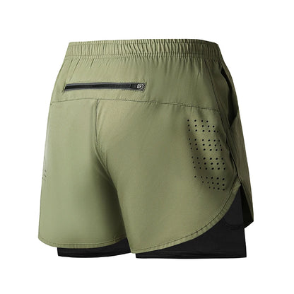 Men’s Quick-Drying Running Shorts – Solid Black Fitness Shorts