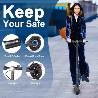 LP60 Electric Scooter – 350W, 8.5-inch Honeycomb Tires, Foldable, Smart APP Control, Dual Braking System, 40–60 km Range