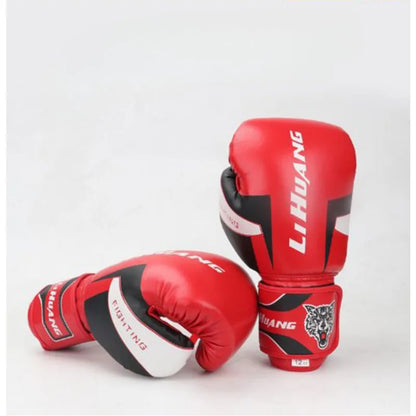 Kickboxing Gloves for Men & Women – PU Leather Muay Thai, Karate, MMA Training Gloves for Adults & Kids