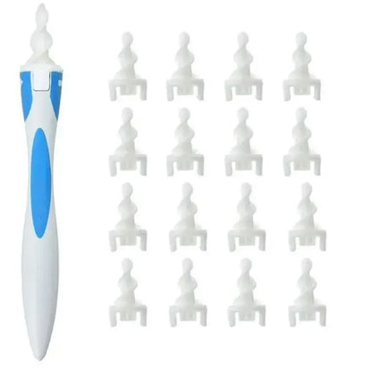 Ear Wax Remover Tool for Kids – Safe Silicone Ear Cleaner with 16 Replacement Tips