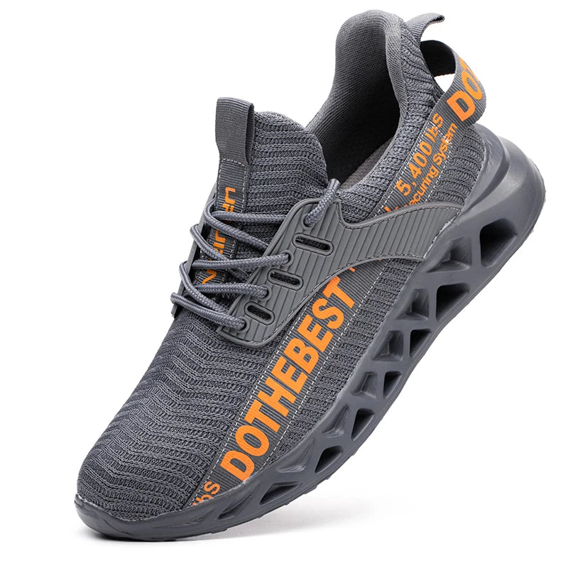 Quanzixuan Unisex Steel Toe Safety Work Boots – Ankle Height, Lightweight & Puncture-Proof