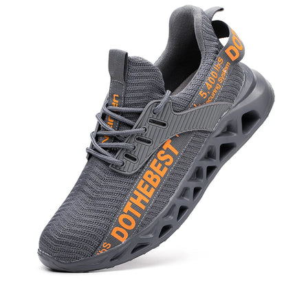 Quanzixuan Unisex Steel Toe Safety Work Boots – Ankle Height, Lightweight & Puncture-Proof