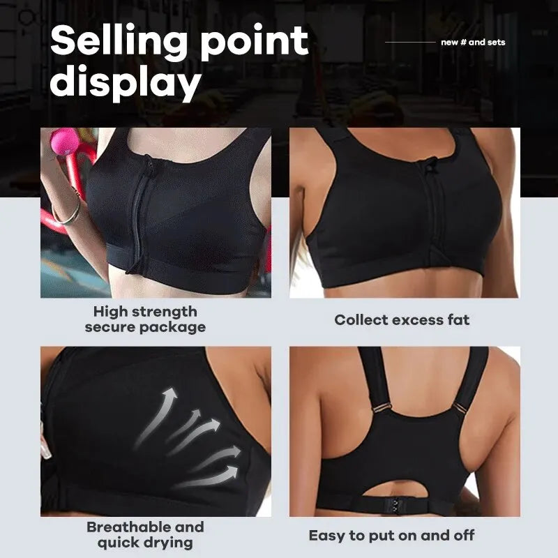 Women’s Yoga Fitness Bra – Shock-Absorbing, Breathable & Quick-Dry Sports Bra for Training and Running