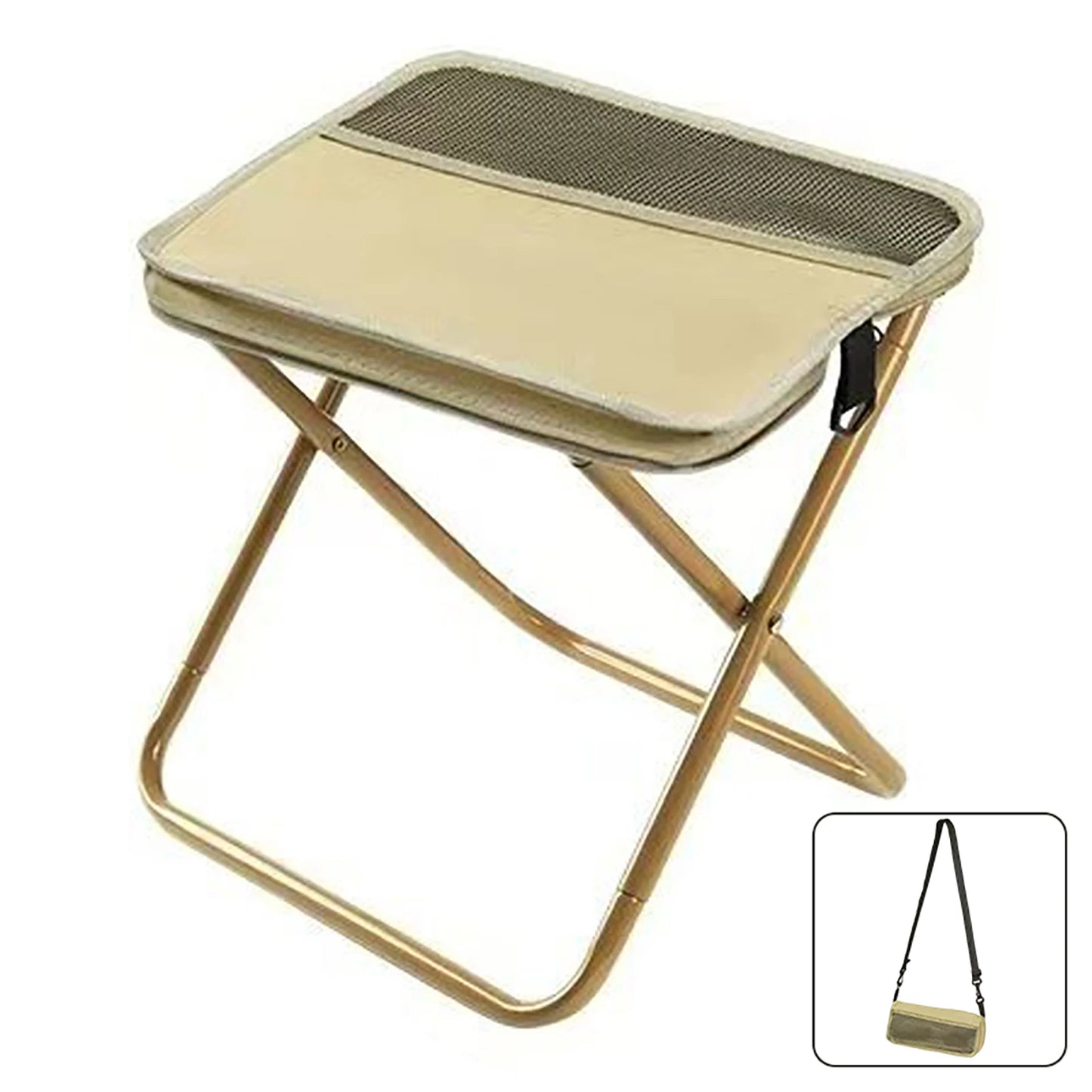 Foldable Backpack Stool | Portable Outdoor Folding Chair with Carry Bag