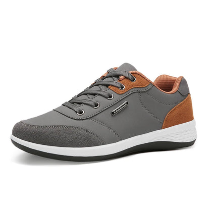 YRZL Men’s Waterproof Casual Sneakers – Spring & Autumn Lightweight Leather Shoes