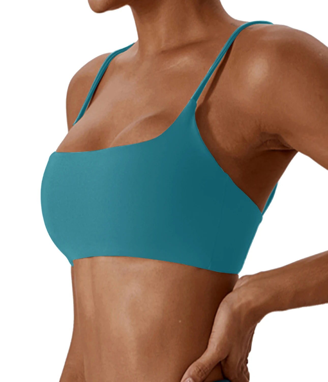 OVESPORT Nylon Sports Bra – Women's High-Performance Fitness & Yoga Top