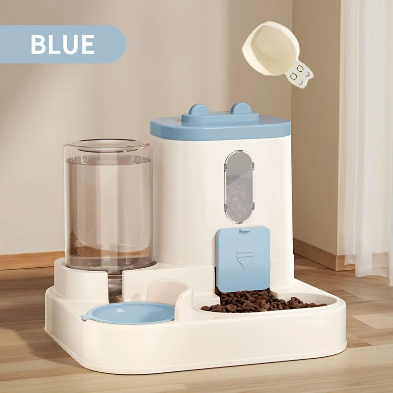 2-in-1 Automatic Cat Food & Water Dispenser